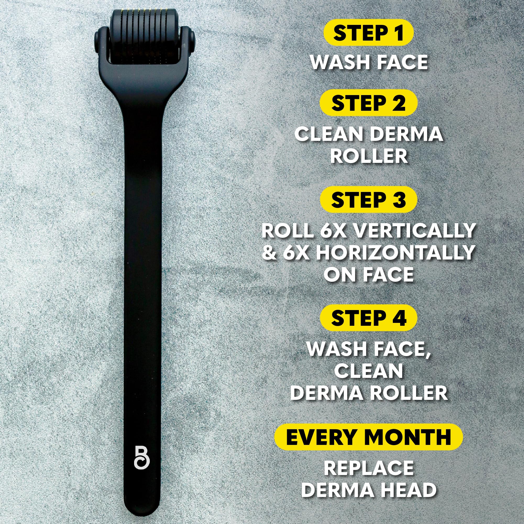 The Beard Club premium derma roller set includes a protective storage case.