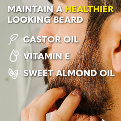 The Beard Club sandalwood balm tube providing non greasy hold