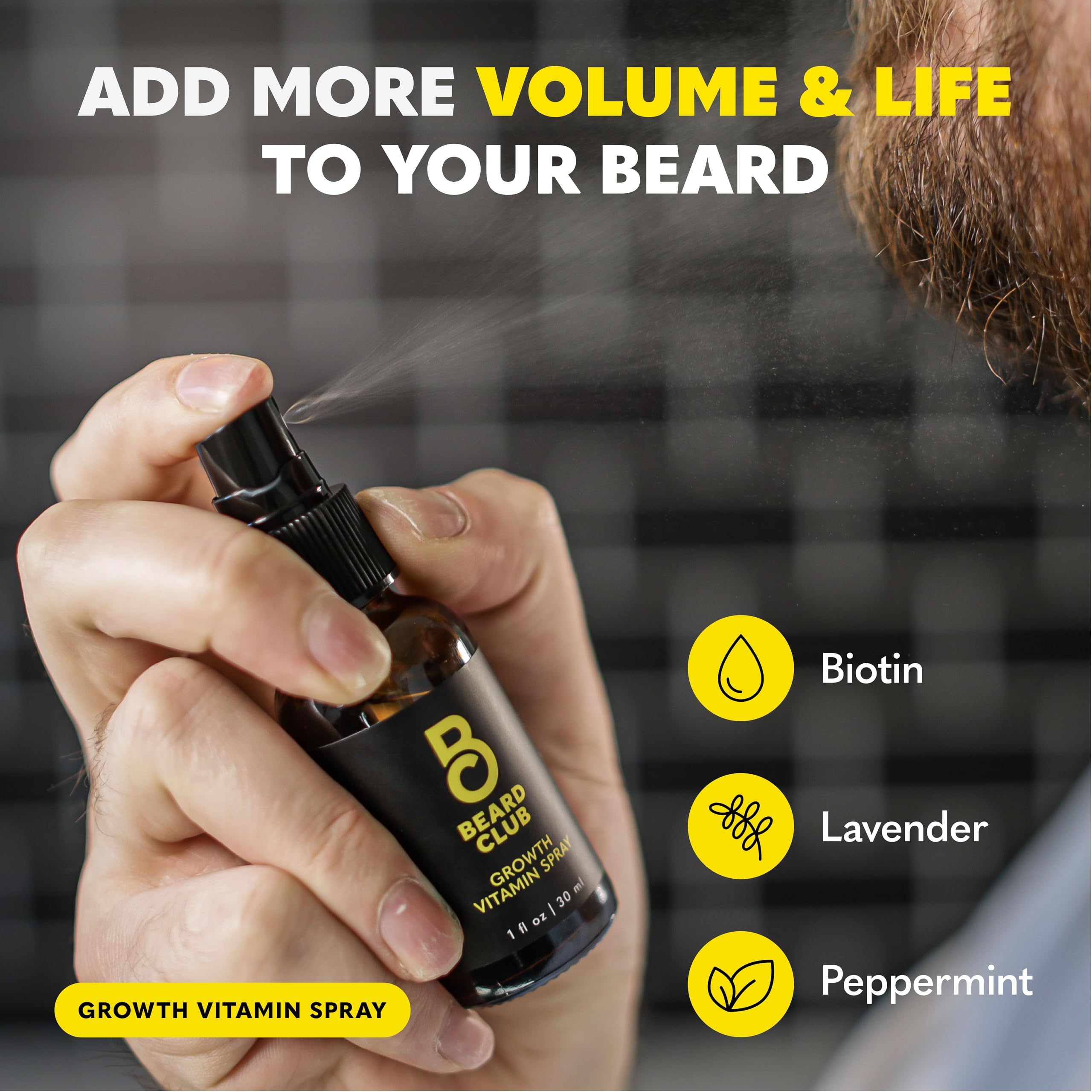 Oil application from The Beard Club Growth Oil for a light beard coating