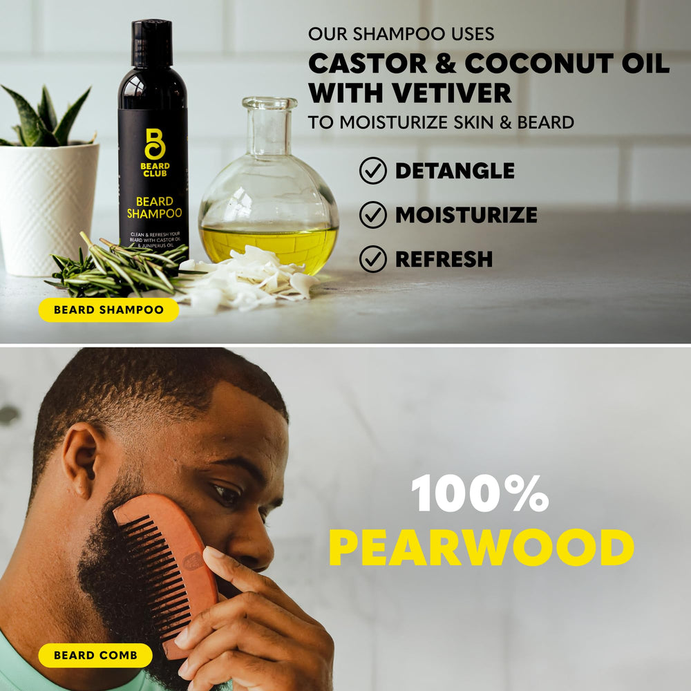 Durable beard comb designed to detangle and shape facial hair