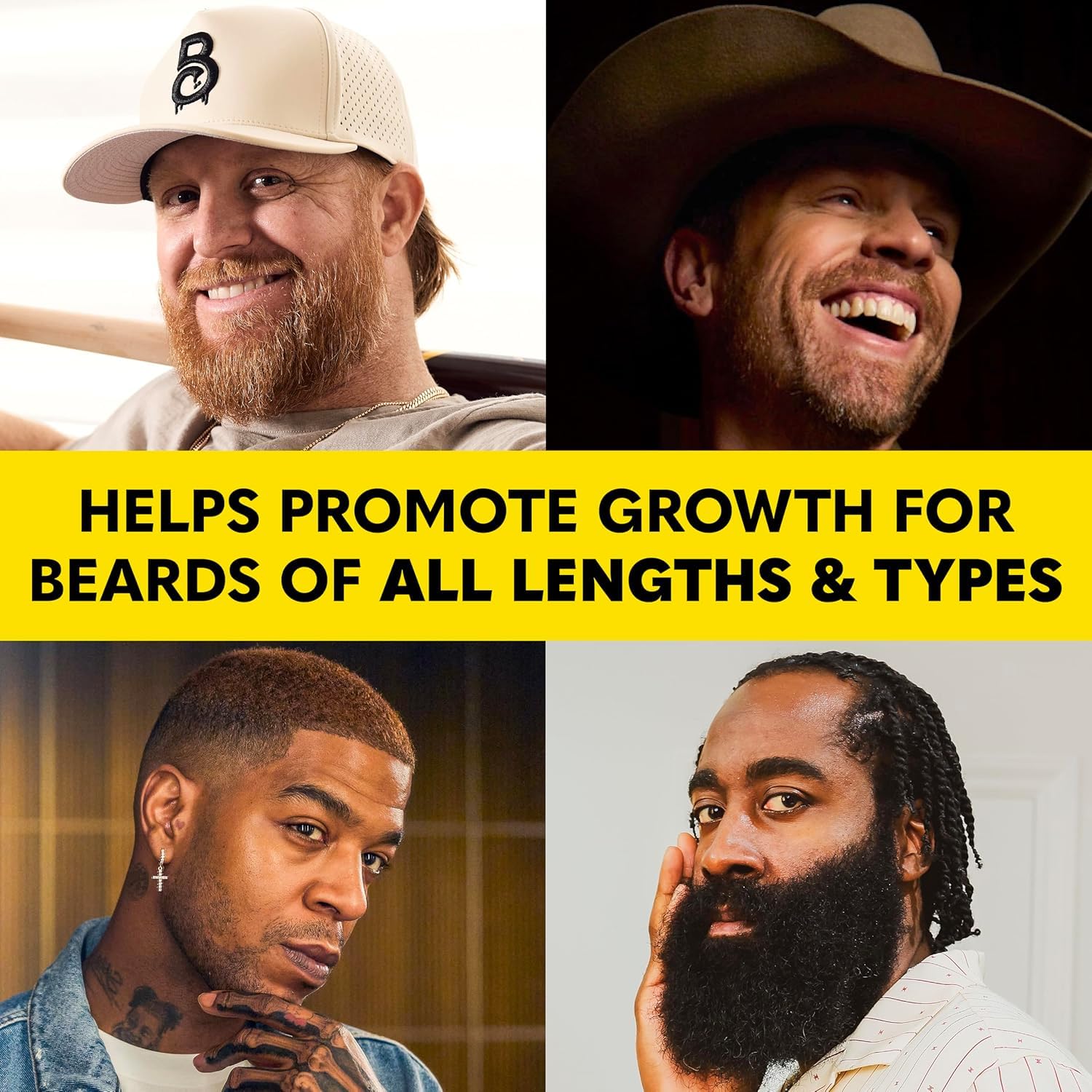 Biotin beard balm softens coarse strands and reduces flyaways