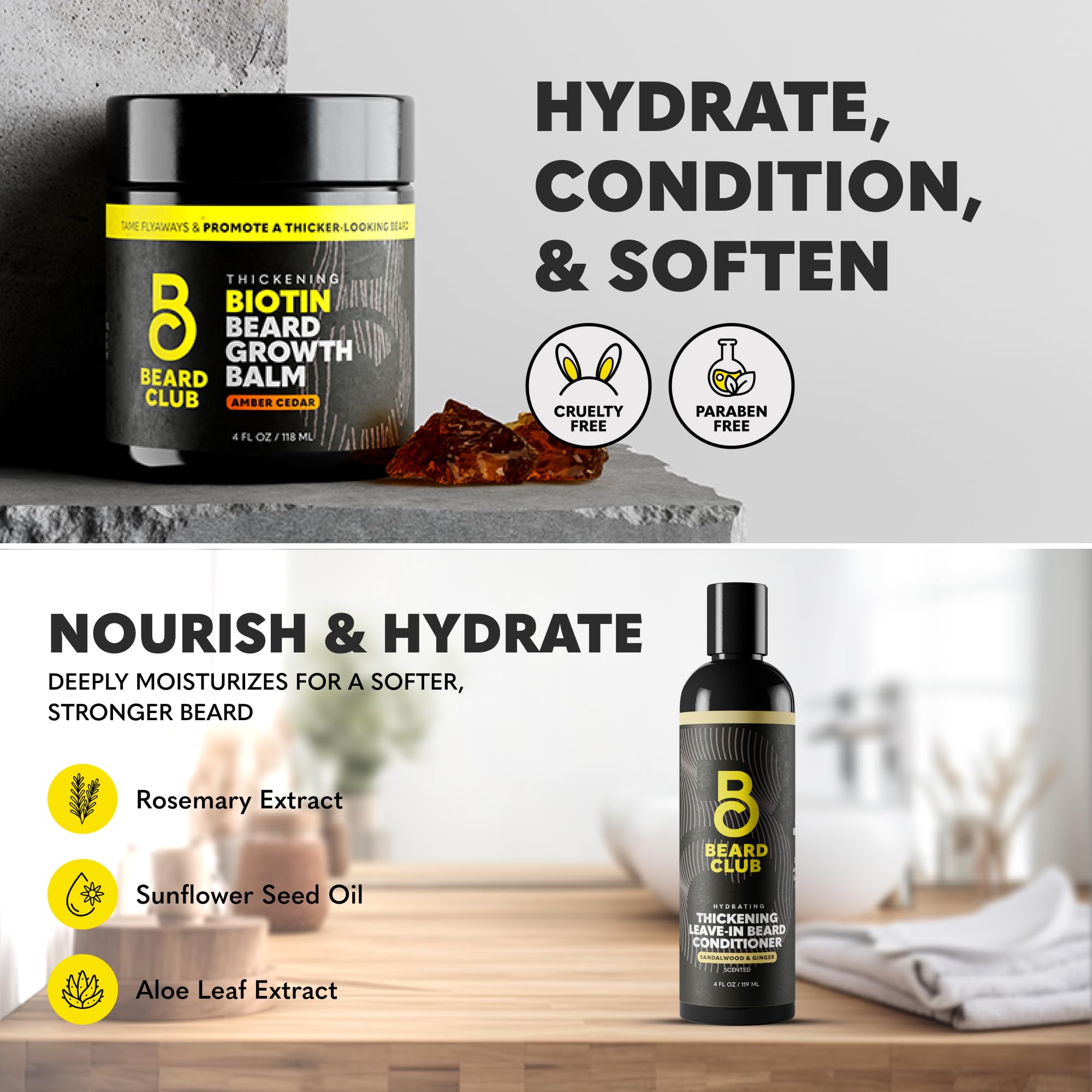 Beard shampoo cleanses and conditions for a refreshed look