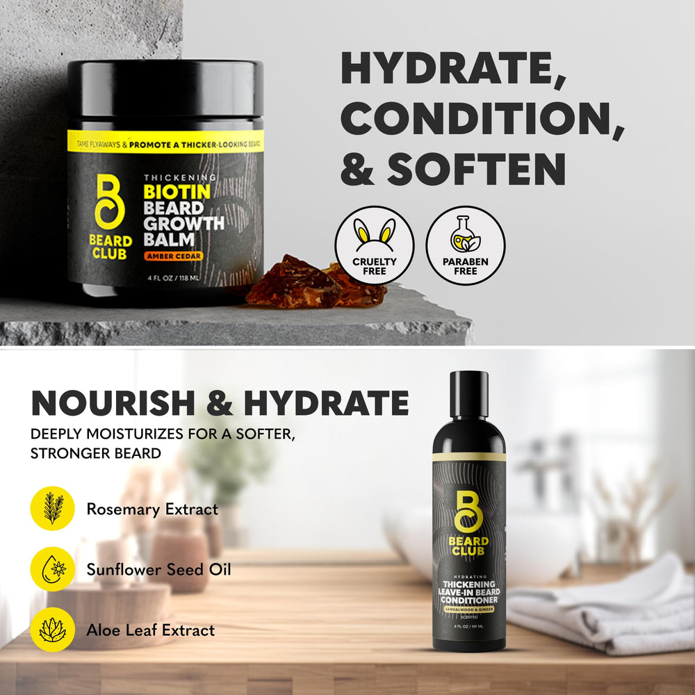 Beard shampoo cleanses and conditions for a refreshed look