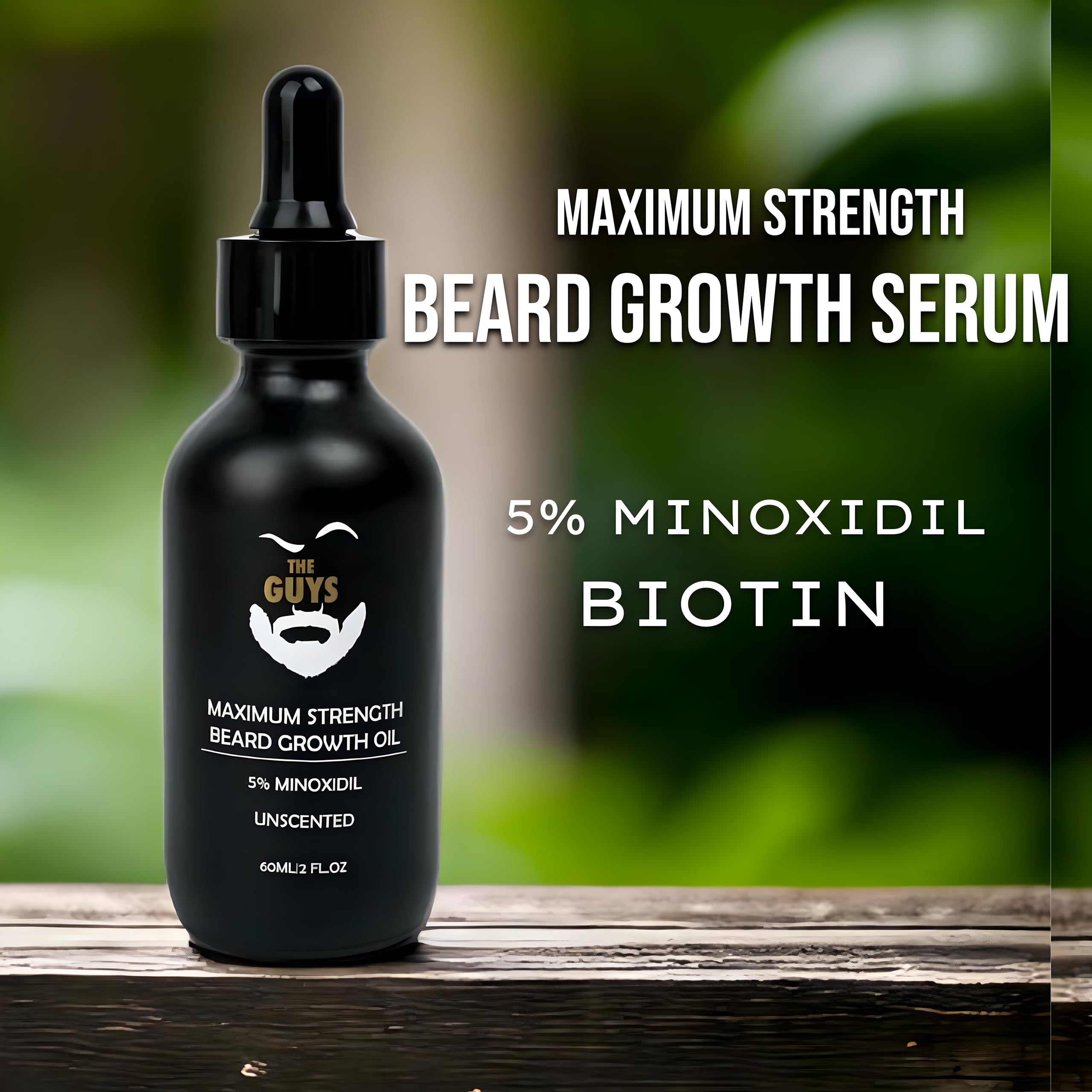 The Beard Guys beard oil packaging shows a premium, easy-to-use product.