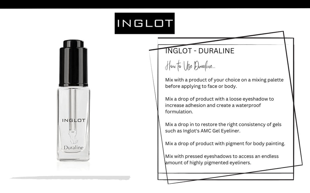 The Beauty Box INGLOT Duraline drops used to extend makeup wear.