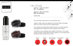 INGLOT AMC Eyeliner Gel 77 jar swatch delivering rich color payoff.