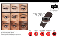INGLOT AMC Eyeliner Gel 90 jar swatch shows creamy texture and bold color.