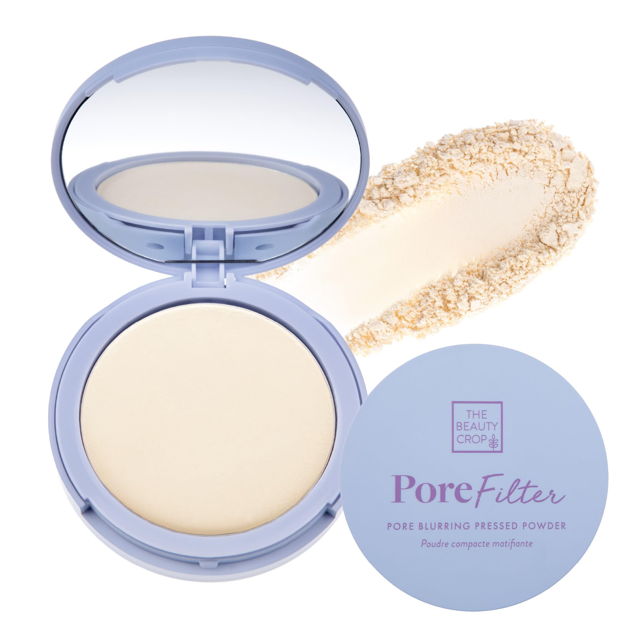 The Beauty Crop PoreFilter Banana Lite swatch shows a smooth, pore-blurred look.
