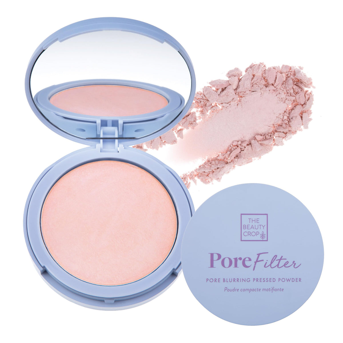 The Beauty Crop PoreFilter pressed powder blurs pores for a smooth complexion.