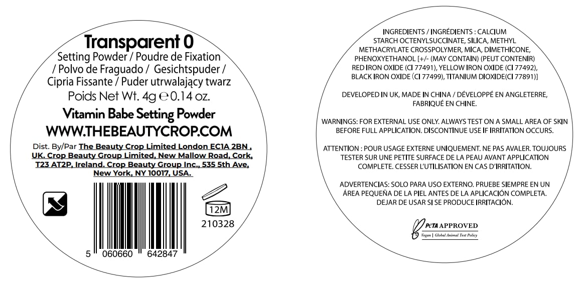 The Beauty Crop Vitamin Babe Setting Powder application zoom demonstrates even coverage and blurring.