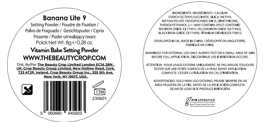 The Beauty Crop Vitamin Babe powder with puff for touch-ups.