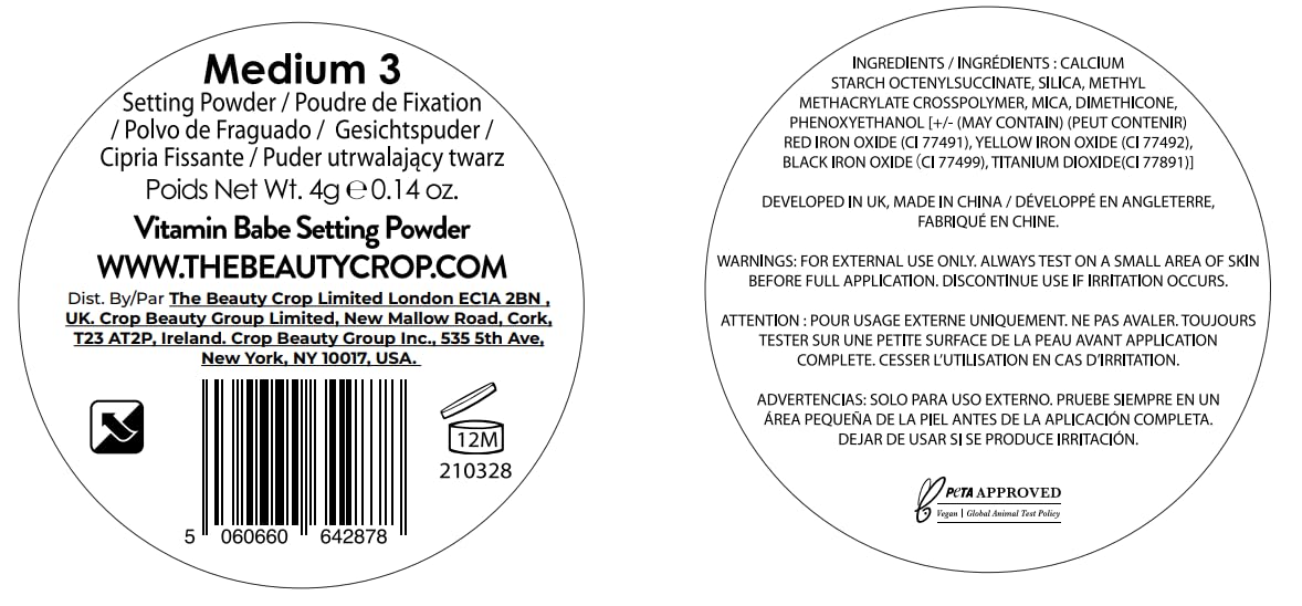 The Beauty Crop Vitamin Babe setting powder packaging shot highlights travel-friendly design