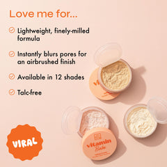 The Beauty Crop Vitamin Babe setting powder puff application for quick touch-ups