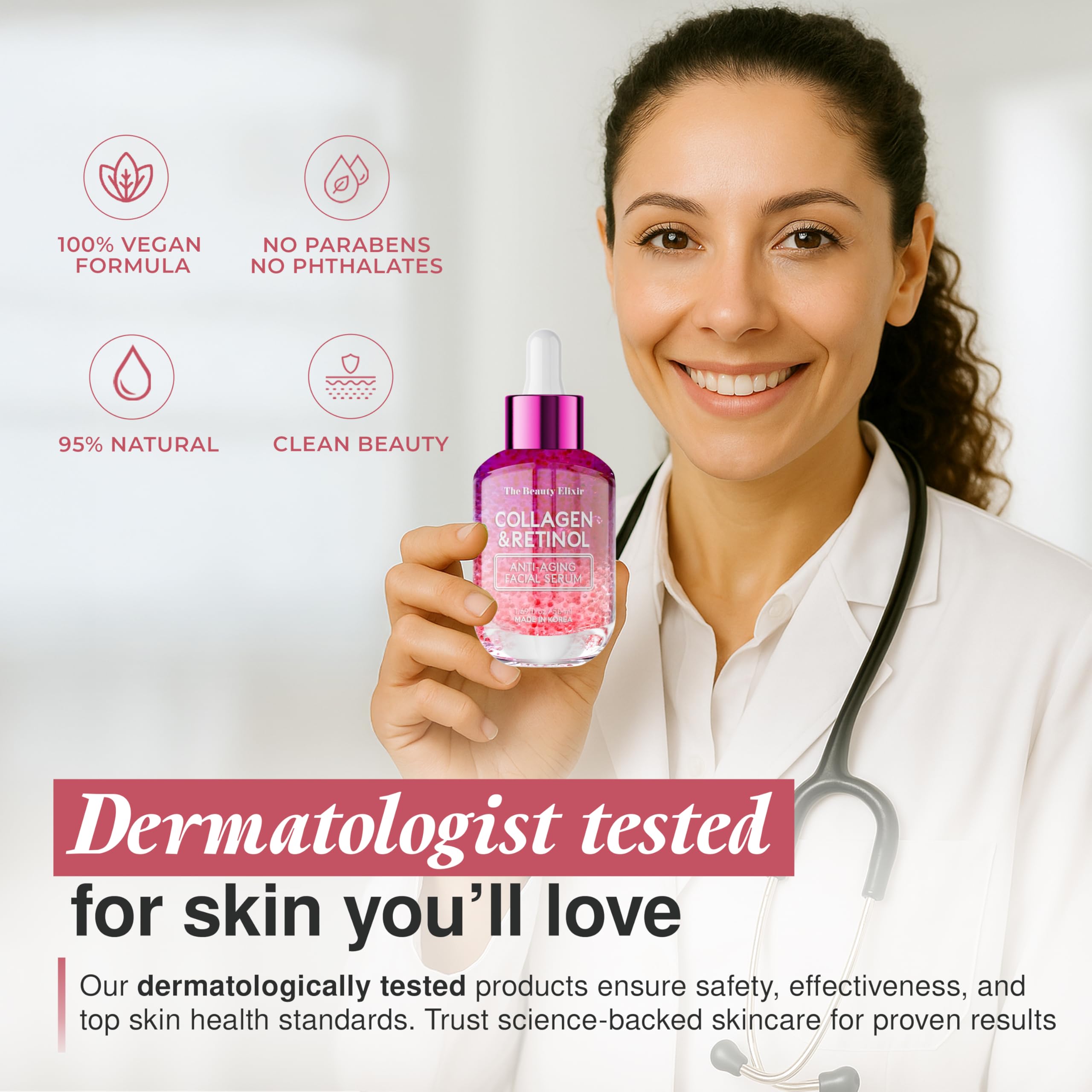 The Beauty Elixir box-back-detail emphasizes clean ingredients and product clarity.
