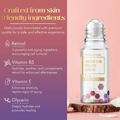 Dermatologist-tested seal on The Beauty Elixir retinol eye roller