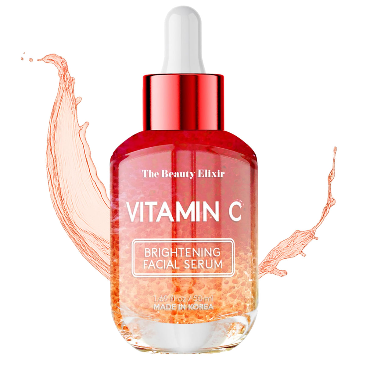 The Beauty Elixir Vitamin C Serum bottle with premium packaging for daily brightening.