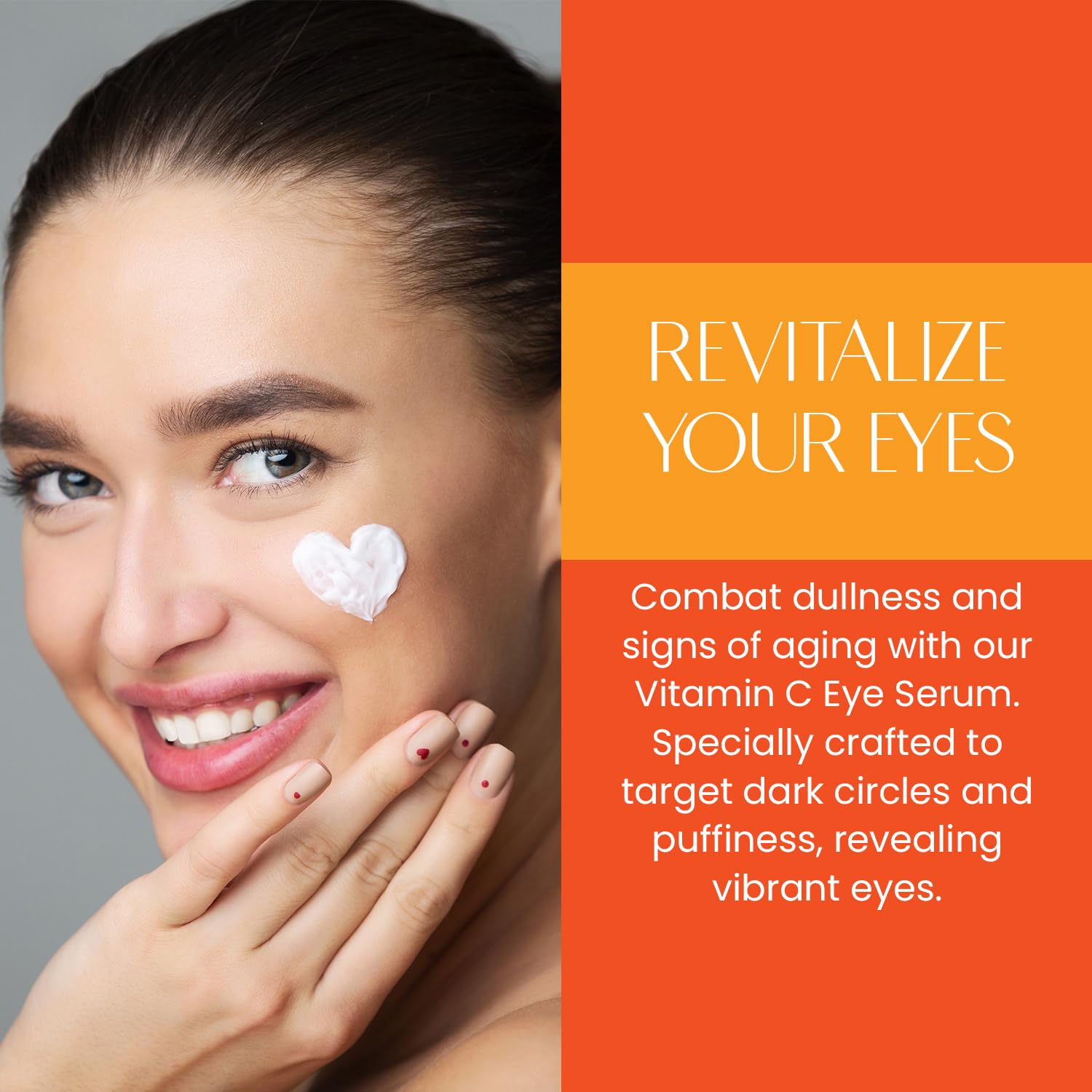 The Beauty Standard Vitamin C Under Eye Serum dispense action for precise application