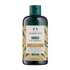 The Body Shop Ginger Scalp Care Shampoo bottle refreshing the scalp