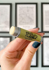 The Body Shop Hemp Heavy Duty Lip Care being applied with smooth glide for hydration on dry lips