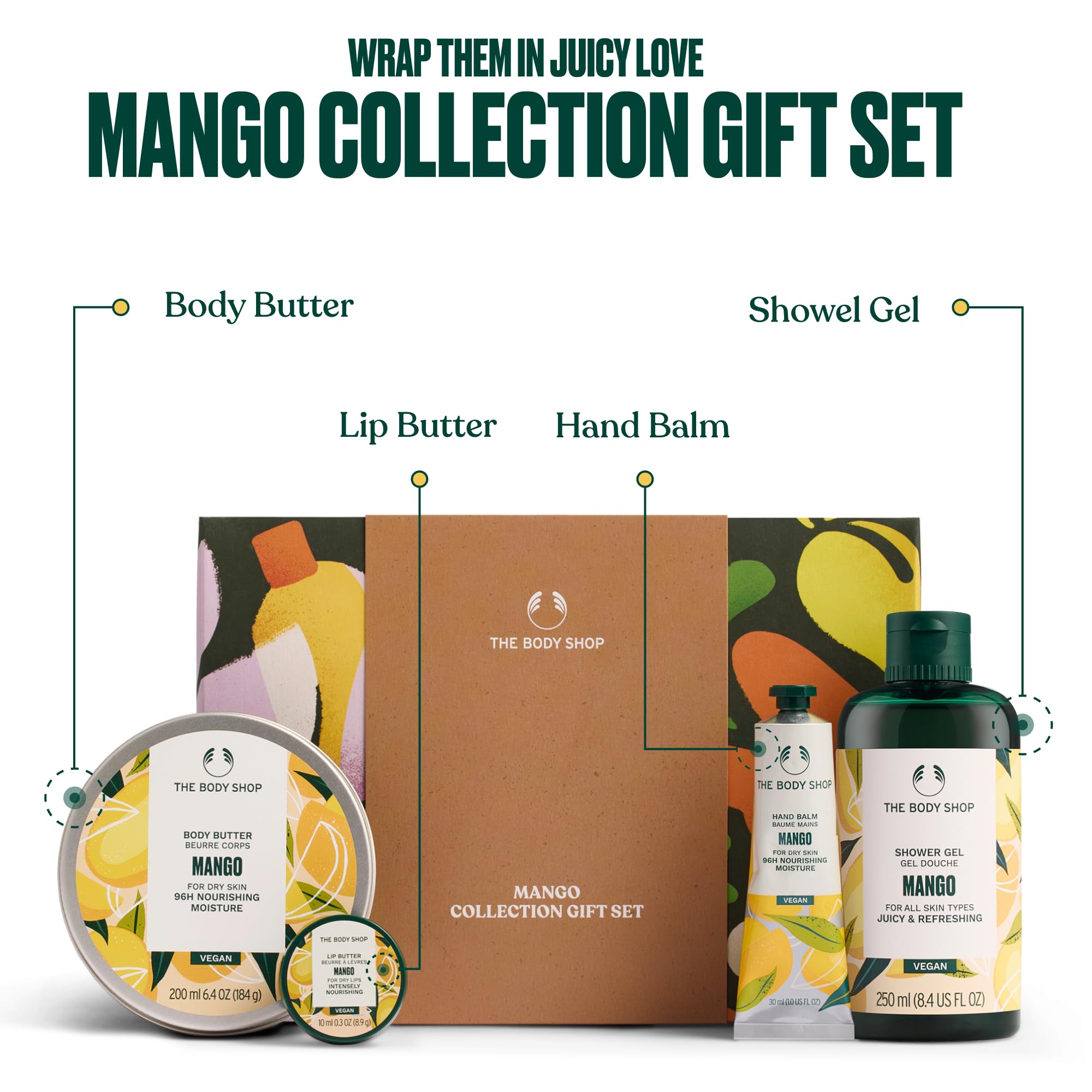 The Body Shop Mango Body Butter tub delivering creamy hydration for smooth skin.