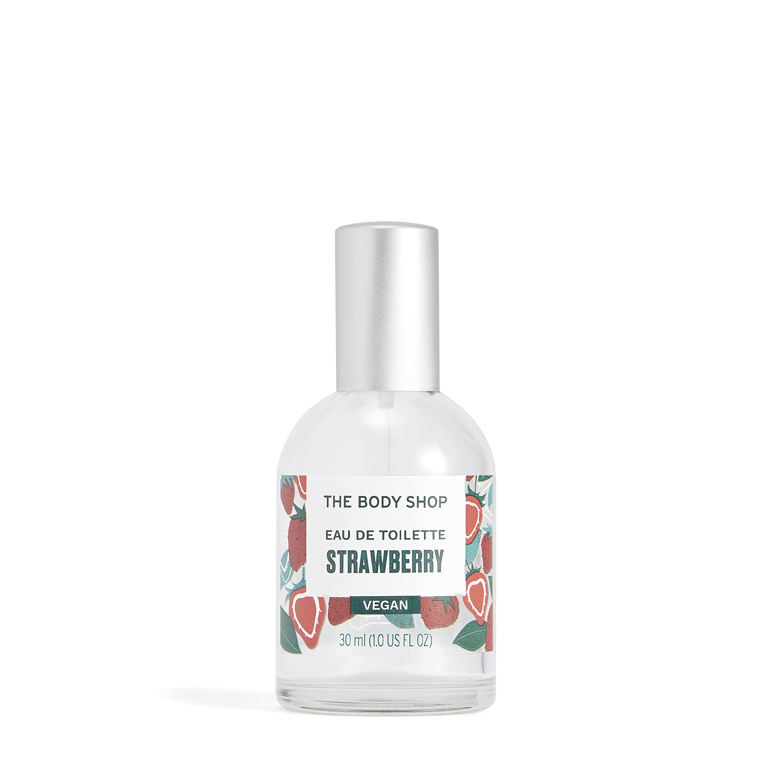 The Body Shop Strawberry Eau de Toilette bottle ready for daily fruity fragrance.