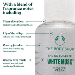 The Body Shop White Musk Body Lotion pump for moisturized scent.