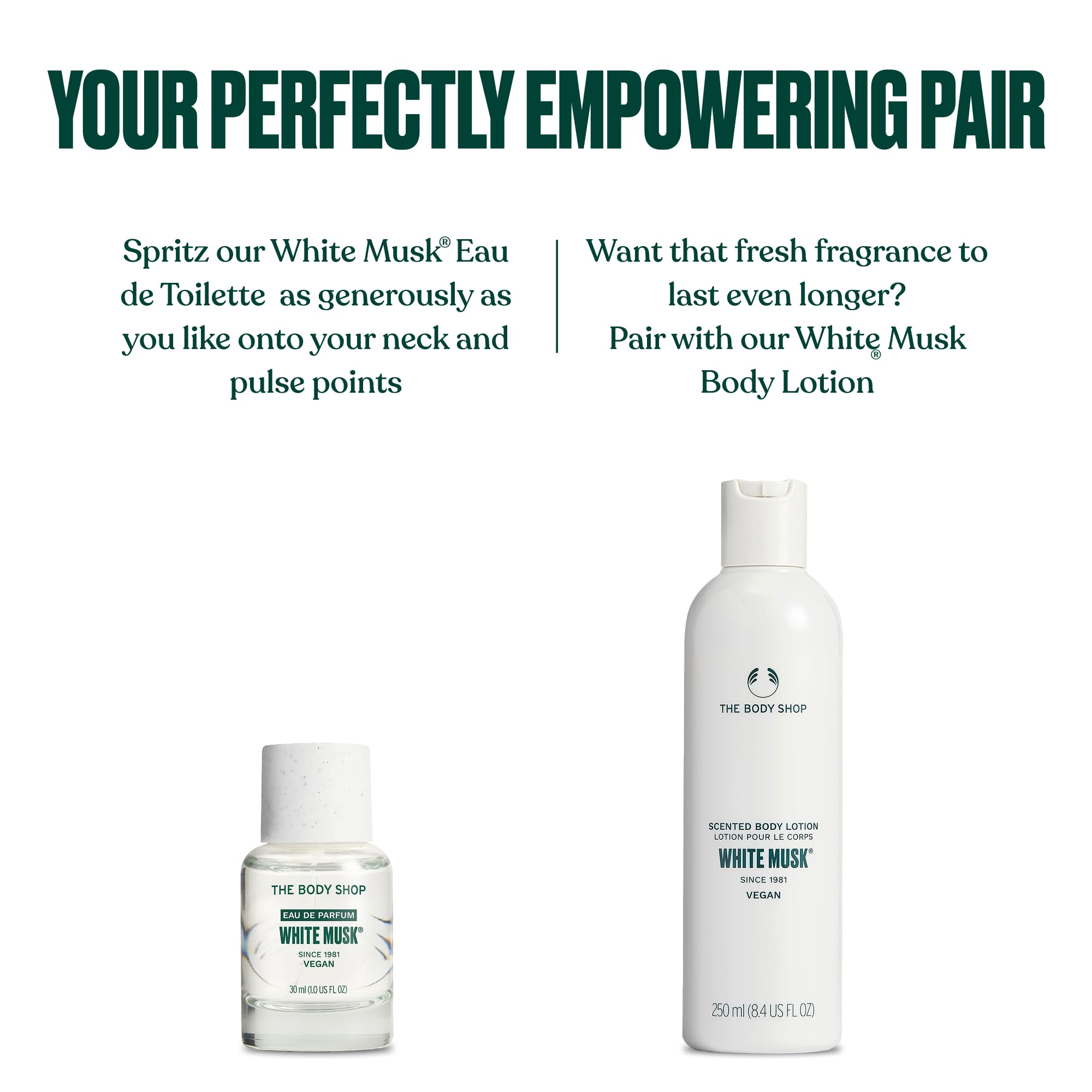 The Body Shop White Musk EDP gift set showcasing fragrance.