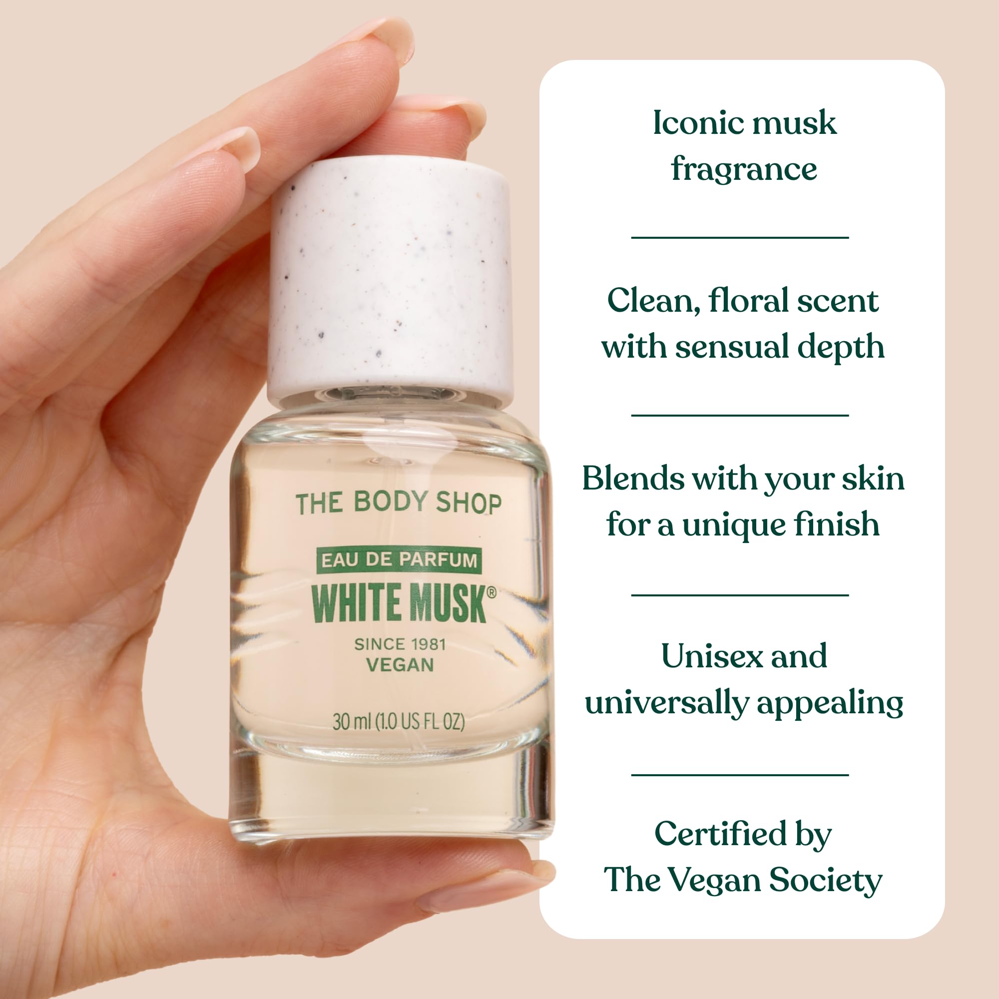 The Body Shop White Musk EDP packaging box for gifting.