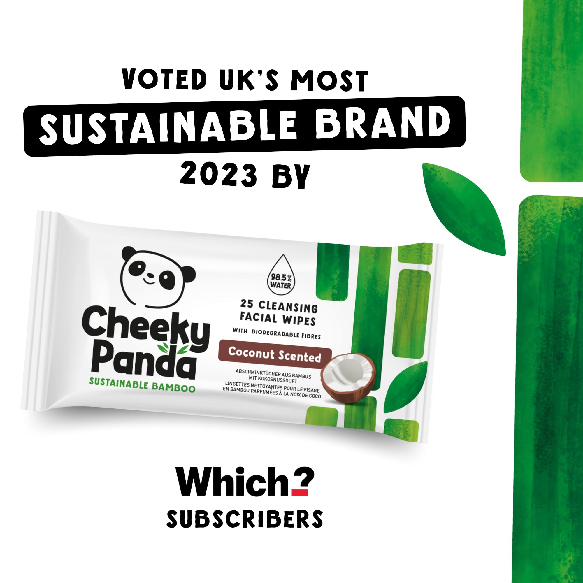 The Cheeky Panda carbon-balanced tag underscores eco-conscious production.