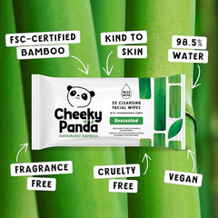 Closeup of The Cheeky Panda wipe texture reveals soft bamboo fibers.