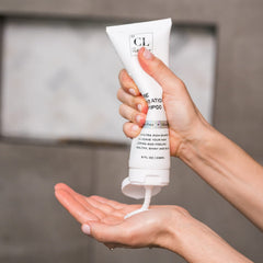 The Cleanest Lab Pure Hydration scalp massage demonstrates thorough cleansing care