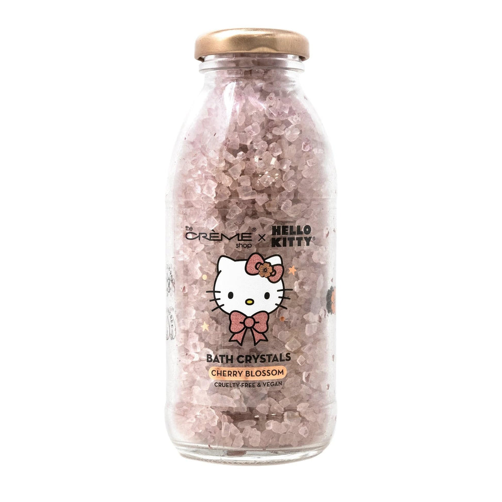 The Crème Shop aromatherapy bath crystals promote calming bath moments