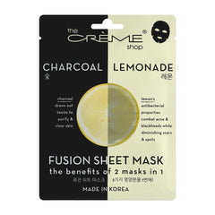 The Crème Shop Fusion Face Mask with charcoal and lemon purifies pores and brightens skin.