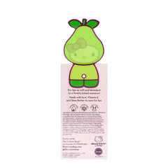 Applied on lips, the Juicy Pear balm adds a gentle shine and hydration.