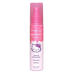 The Crème Shop Hello Kitty priming spray with rose water for hydrated makeup hold.