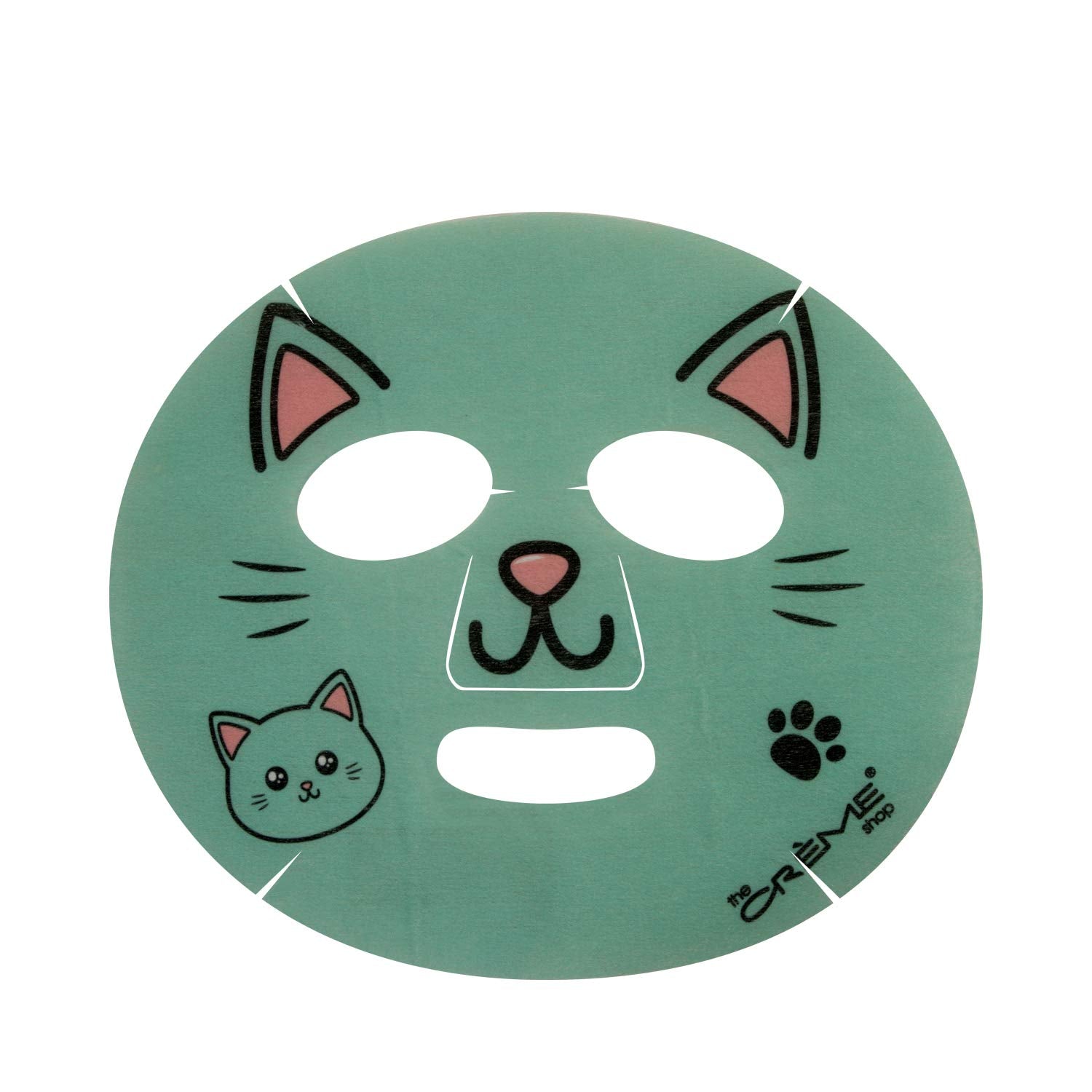 The Crème Shop kitten sheet mask with collagen supports smoother texture