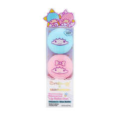 The Crème Shop Little Twin Stars macaron lip balm duo packaging for portable lip care.