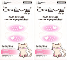 The Crème Shop Mult-Eye Task Under Eye Patches Anime Glow pack 2 smooths puffiness for refreshed eyes