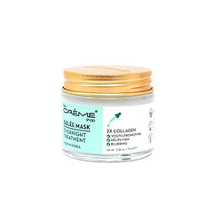The Crème Shop overnight mask in use for a soothing night routine and refreshed look.