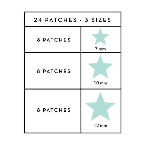 The Crème Shop star shape patch worn overnight for blemish care.