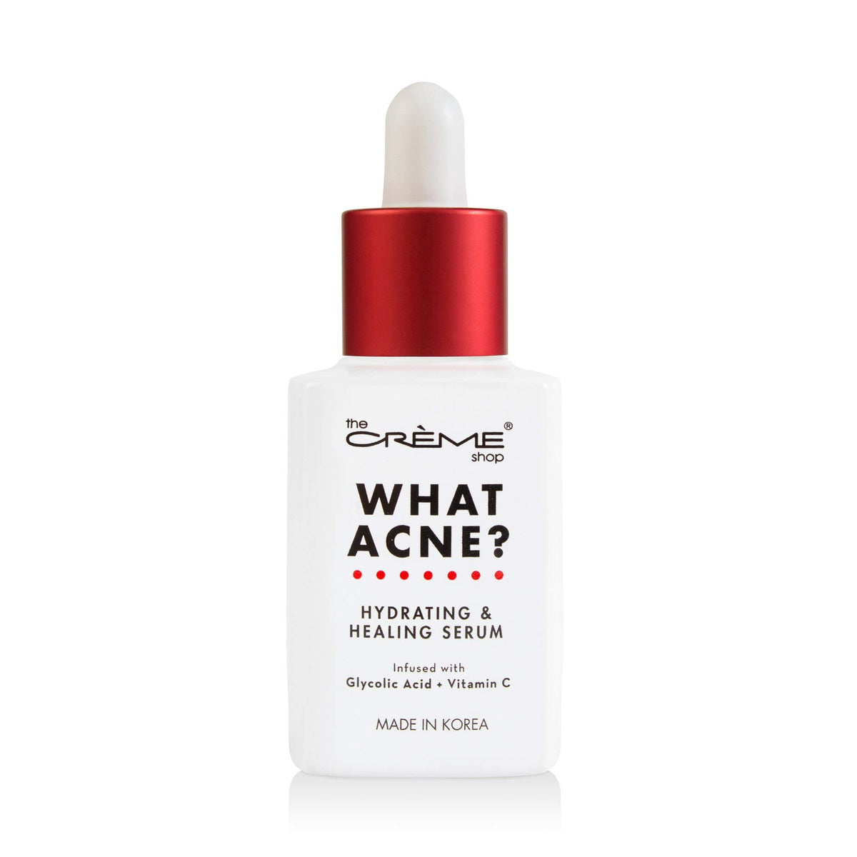 The Crème Shop Vitamin C Serum bottle hydrates and soothes skin.