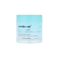 The Crème Shop Water 3000 hydrating crème jar brightens skin with lasting moisture.