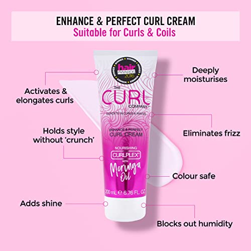 Damp-hair application of The Curl Company cream through curls