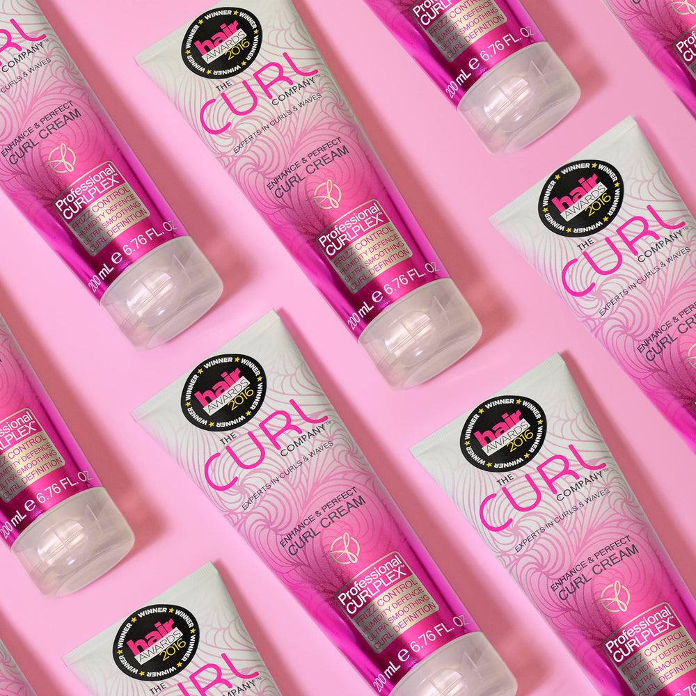 Dry-hair smoothing with Enhance & Perfect Curl Cream for sleek finish