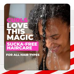 The Doux One Love Co-Wash being applied to damp hair for easy detangling.