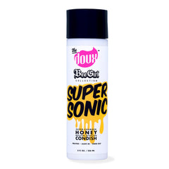 The Doux Supersonic Honey Condish bottle front for hydrated, defined curls.