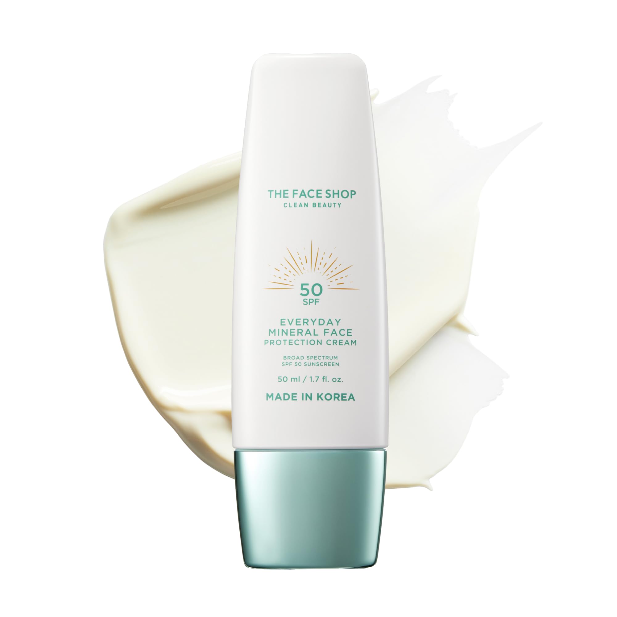 The Face Shop Everyday Mineral Sunscreen SPF 50 provides mineral protection with water resistance