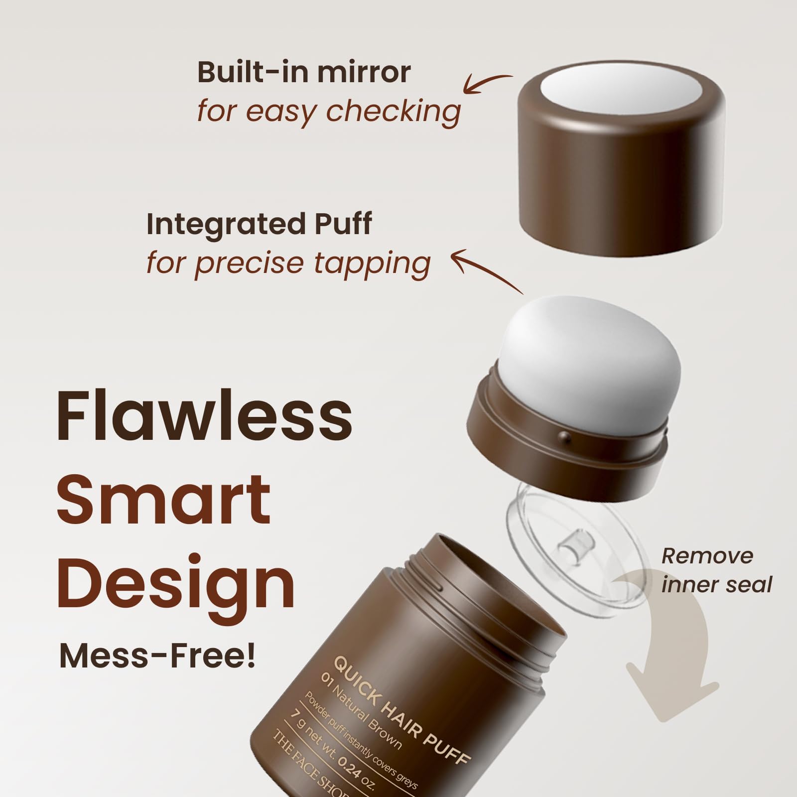 The Face Shop Quick Hair Puff waterproof formula resists sweat