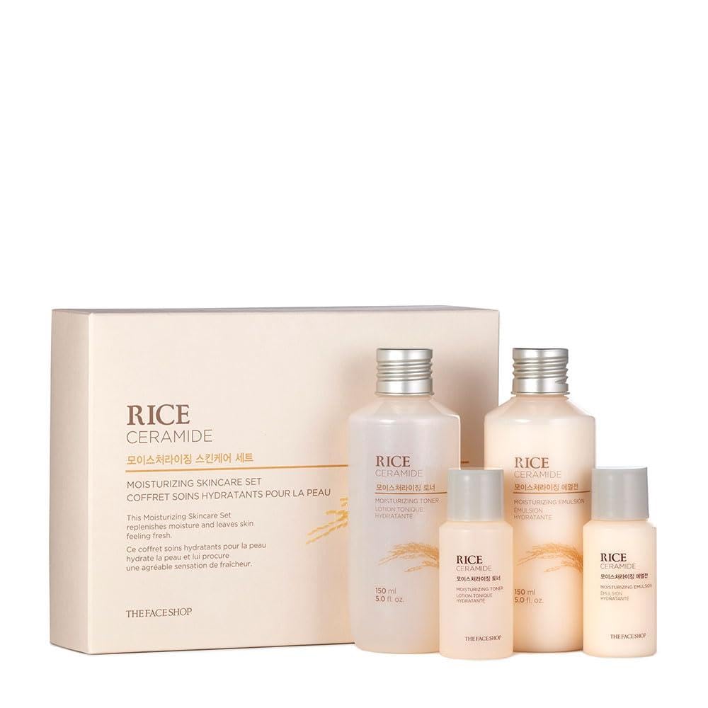 The Face Shop Rice Ceramide Toner bottle delivering daily hydration.