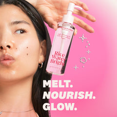 The Face Shop Rice Water Bright duo set front highlight for complete skincare ritual.